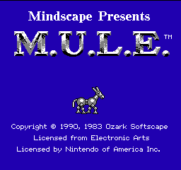 M.U.L.E. (USA) Title Screen